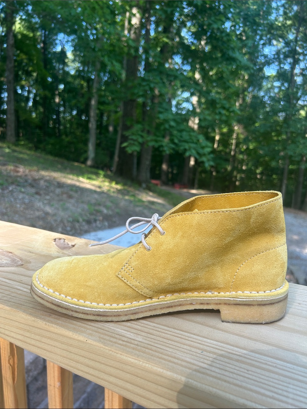 Vintage Kate Spade Mustard Suede Chukka Ankle Boots Women’s 8 Boho Preppy
